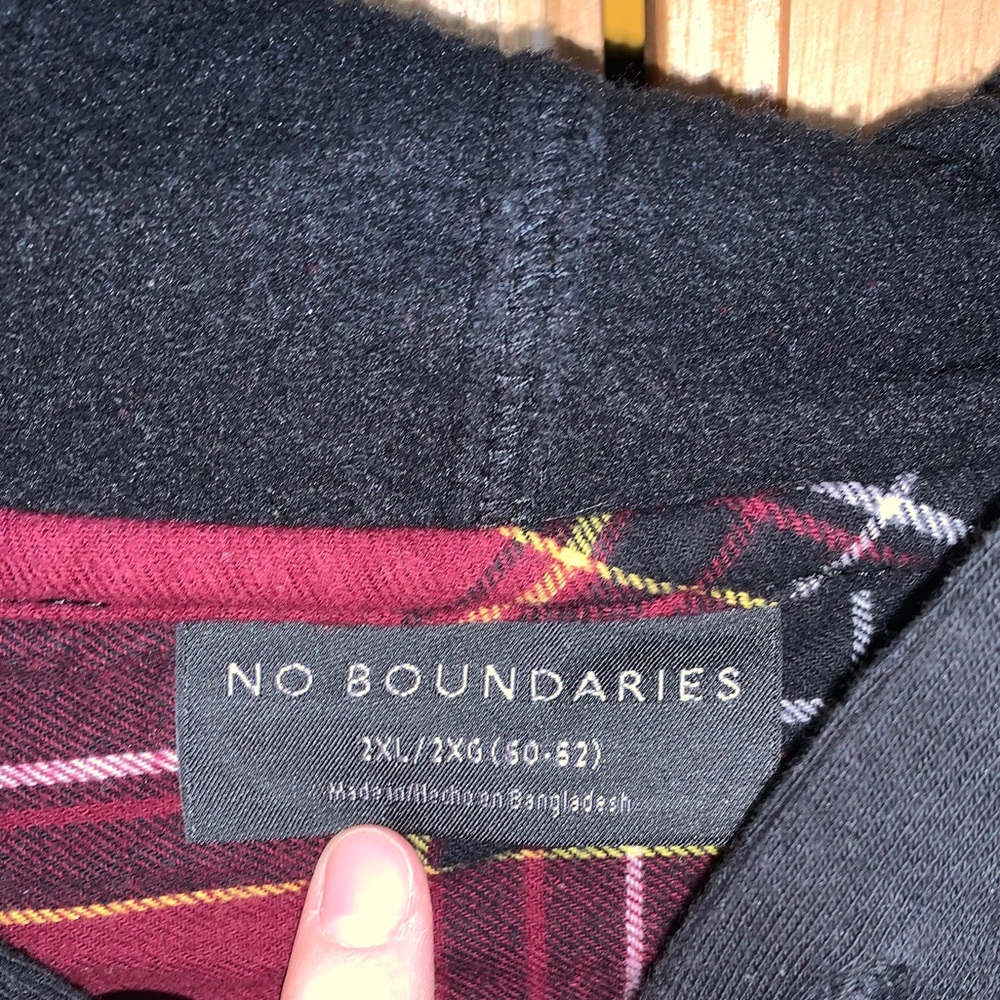 Flannel hooded jacket